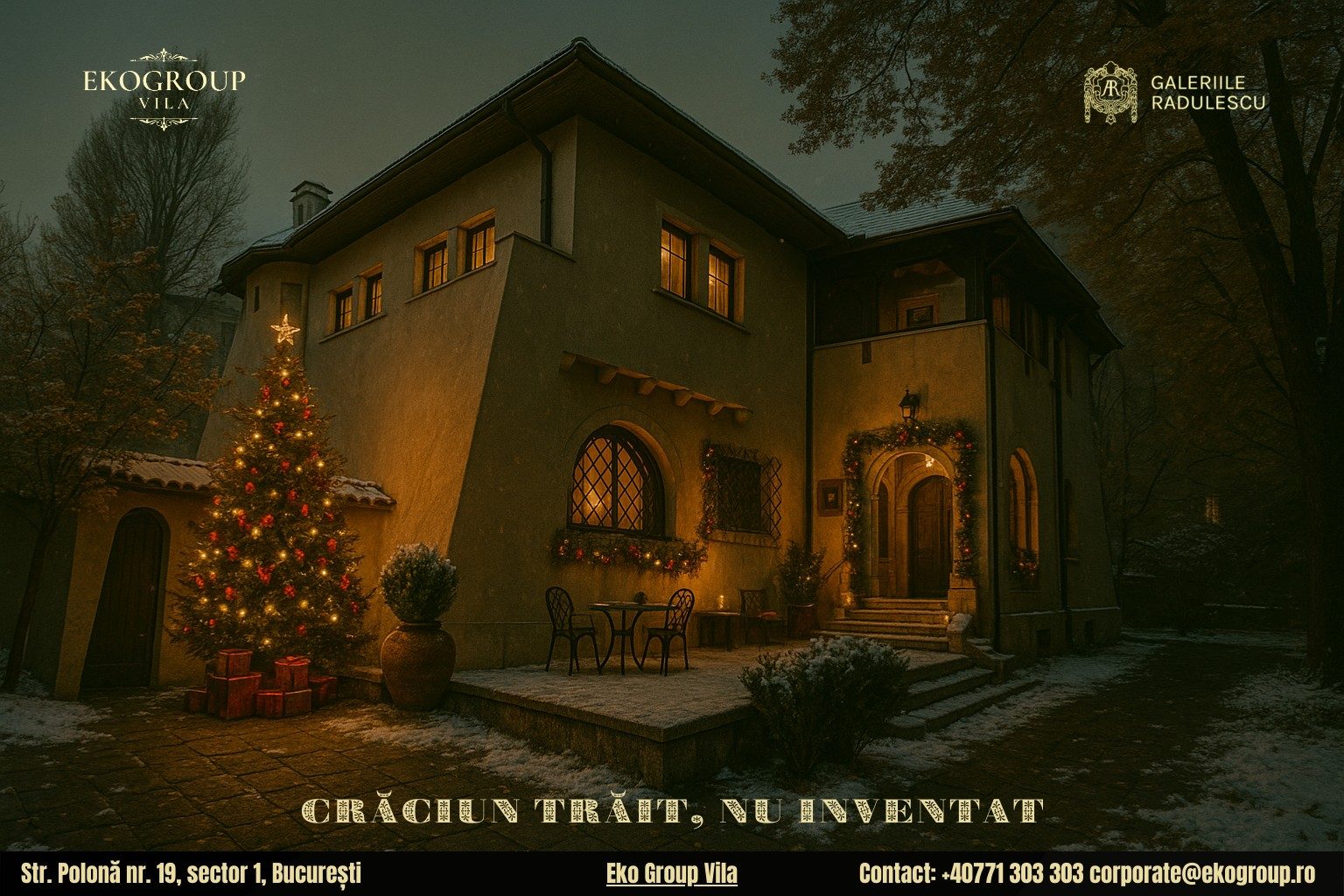 Poveste de Craciun în Vechiul București: Magia Crăciunului anilor ’30 la Eko Group Vila